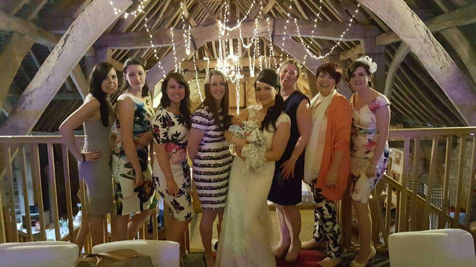 group of ladies at a wedding