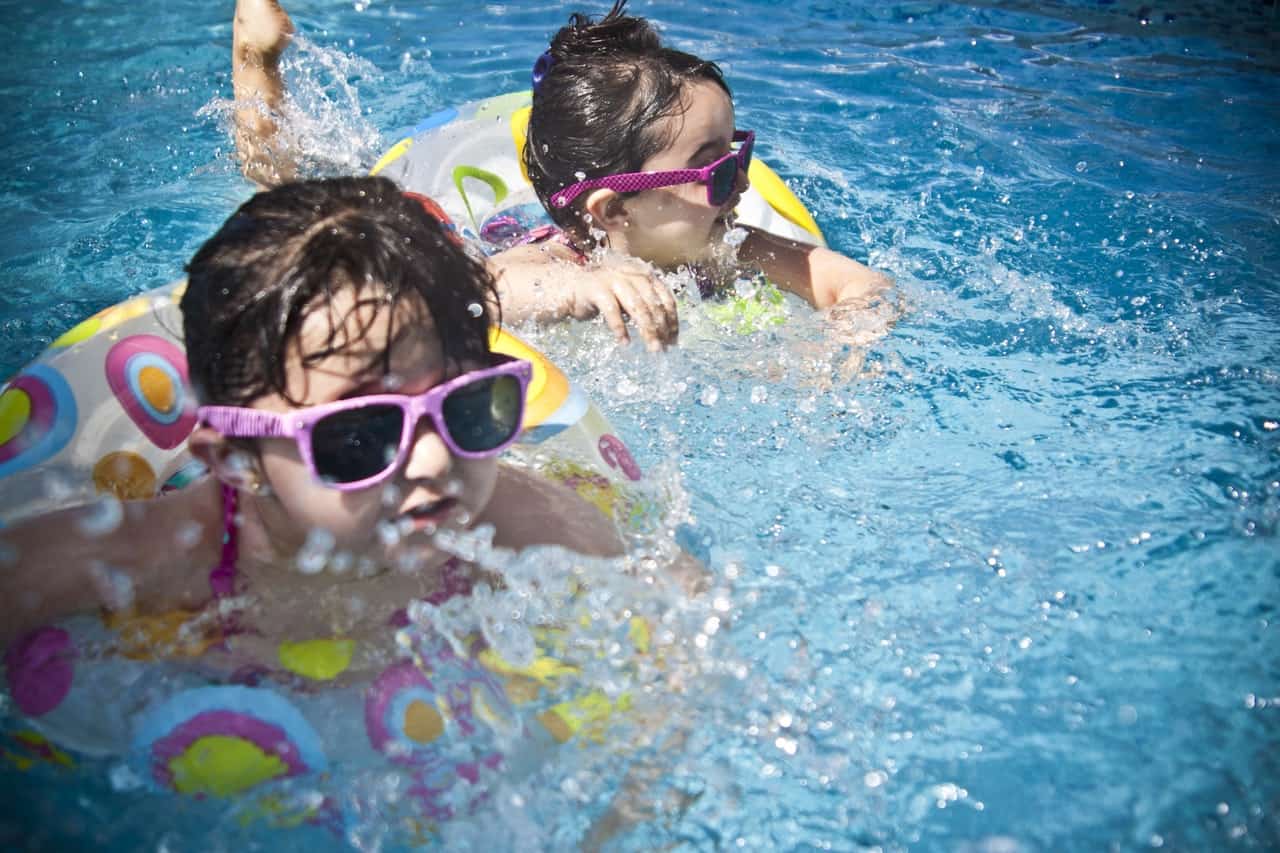 girls in swimming pool