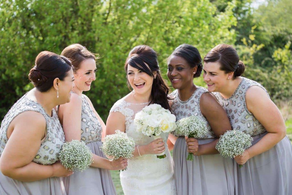 bride and bridesmaids