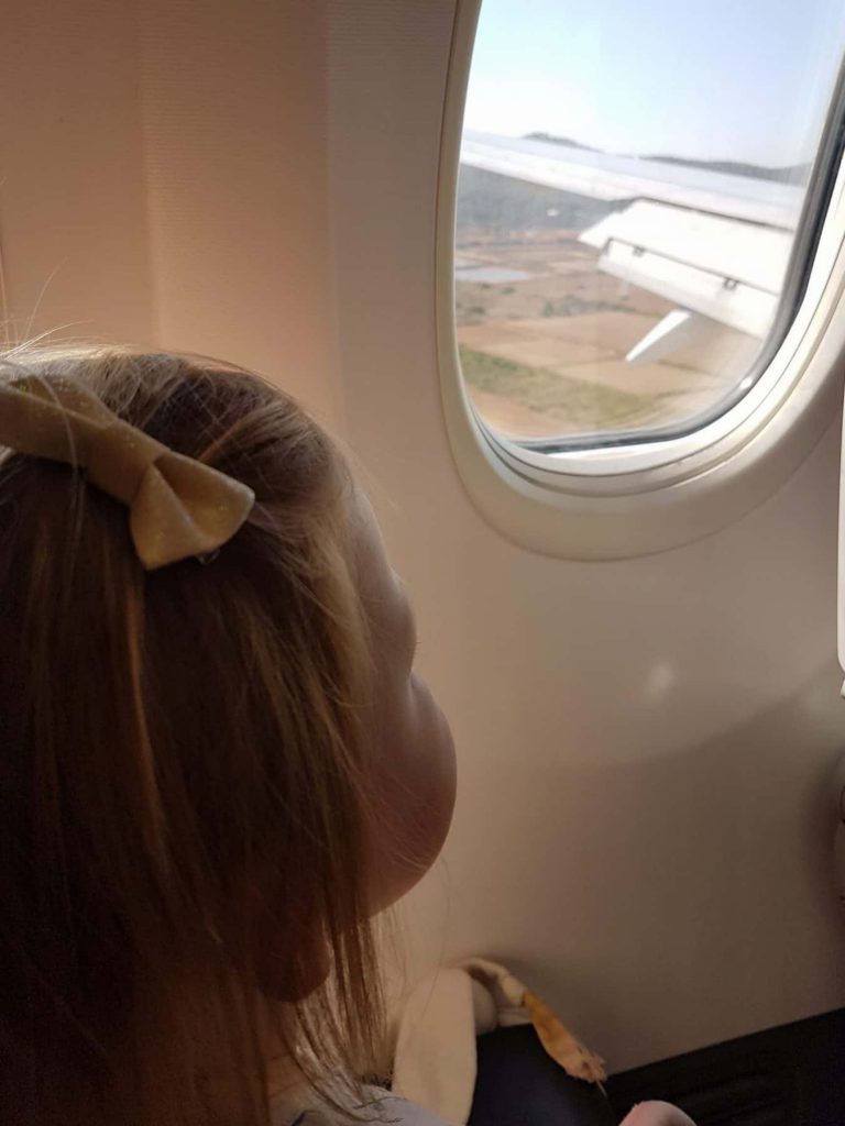 toddler on a plane 