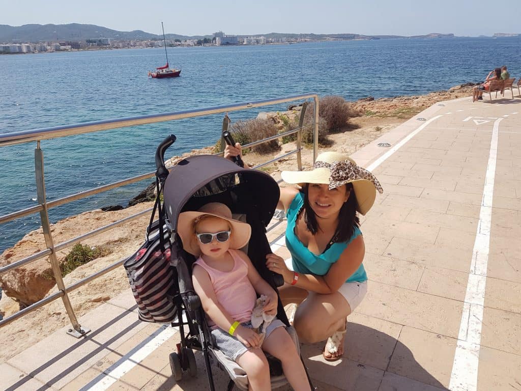 mother and daughter on holiday