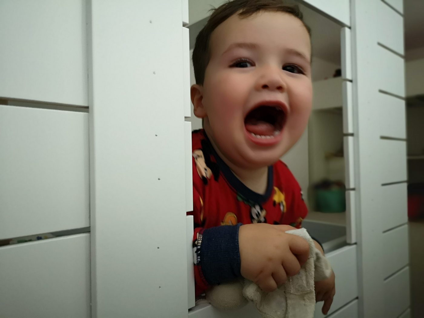 Boy in cabin bed