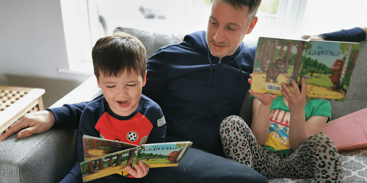 family reading books