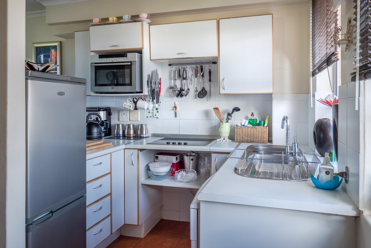 white wooden kitchen