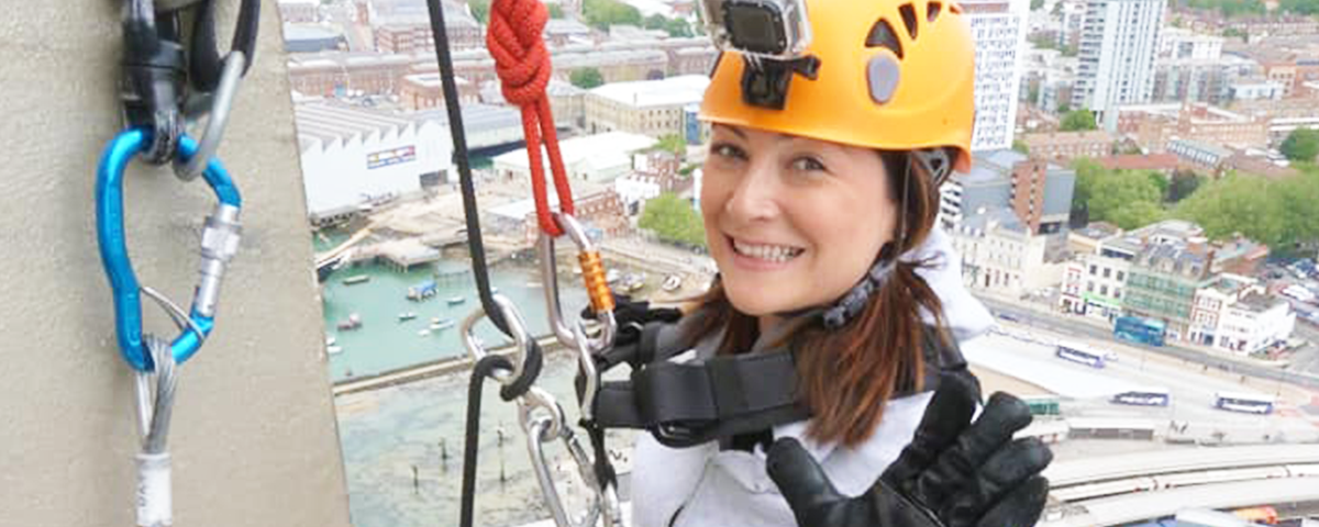 lady abseiling