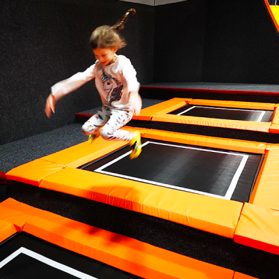 girl on trampoline