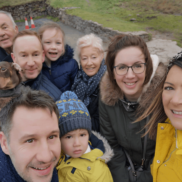 Family on walking holiday