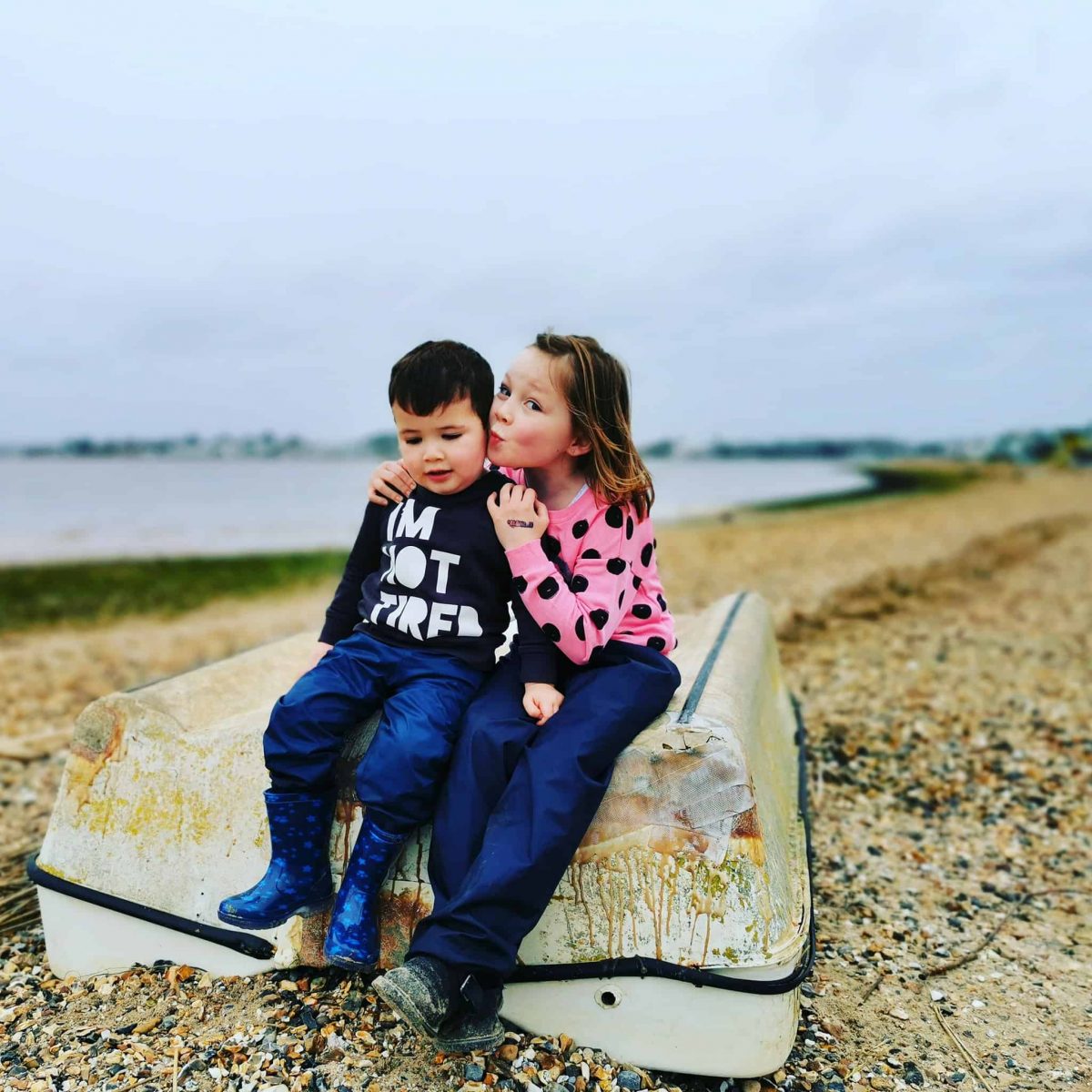 boy and girl at pebble beach