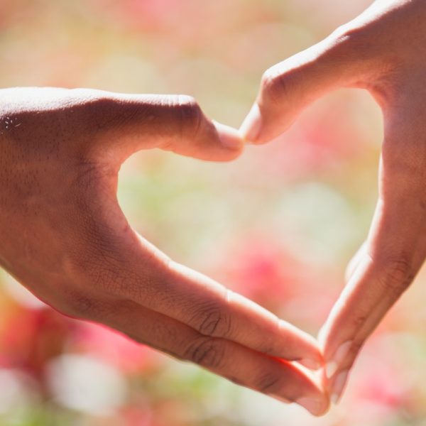 wish list hands in the shape of love heart