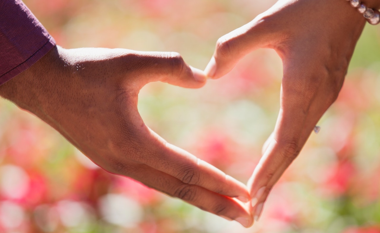 wish list hands in the shape of love heart