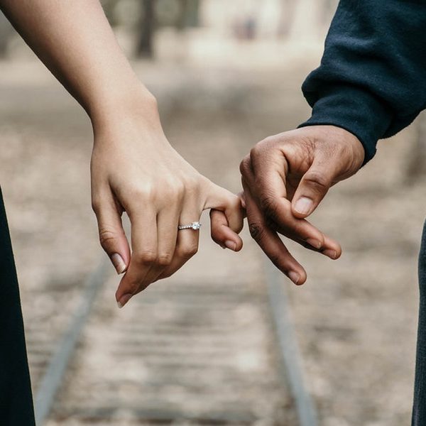 couple holding hands