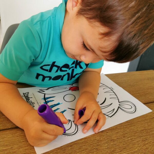 Boy colouring