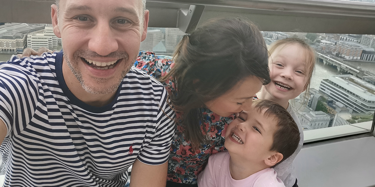 family of four at the sky garden