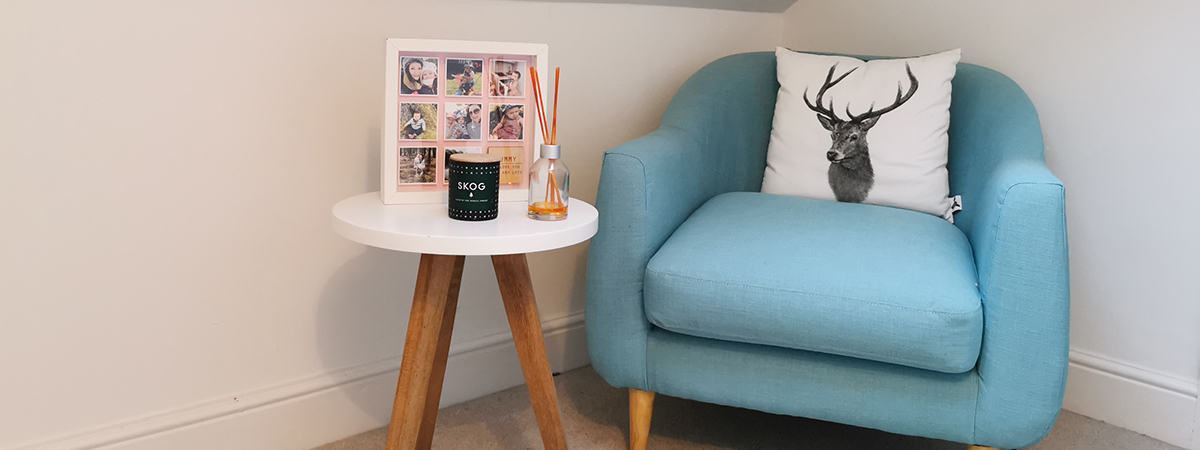 chair and table on landing