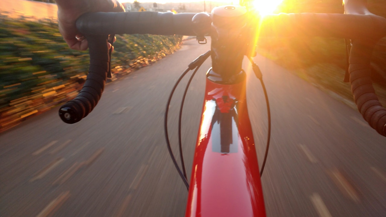 handlebars of a bike