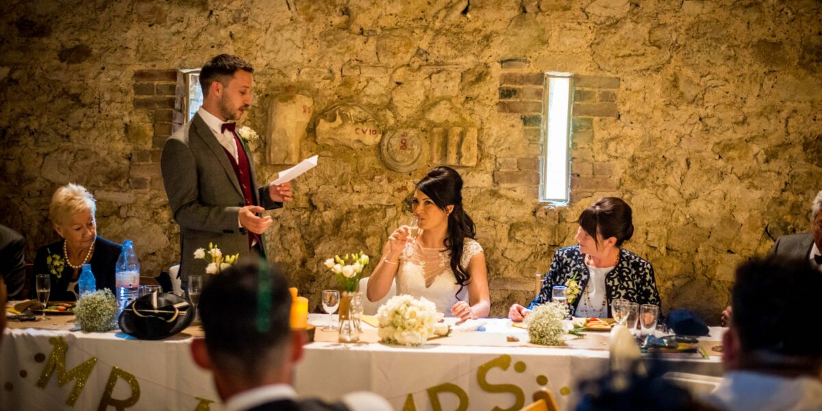 groom making a speech