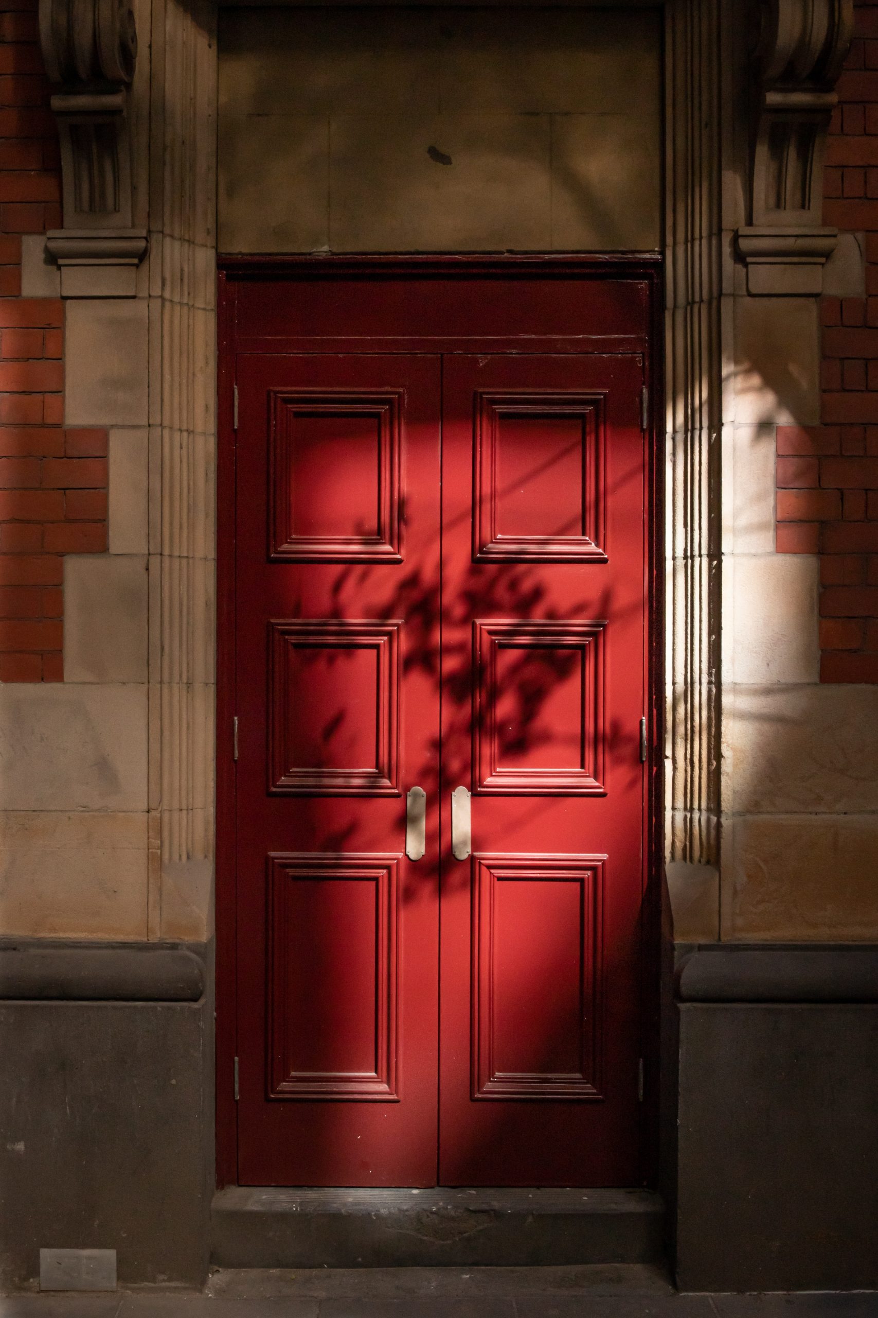 red front door