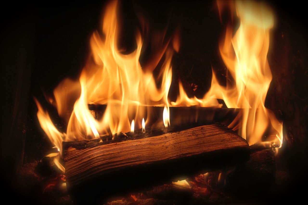 heat a home - fireplace